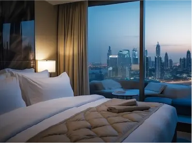 chambre-luxe-vue-nuit-dubai